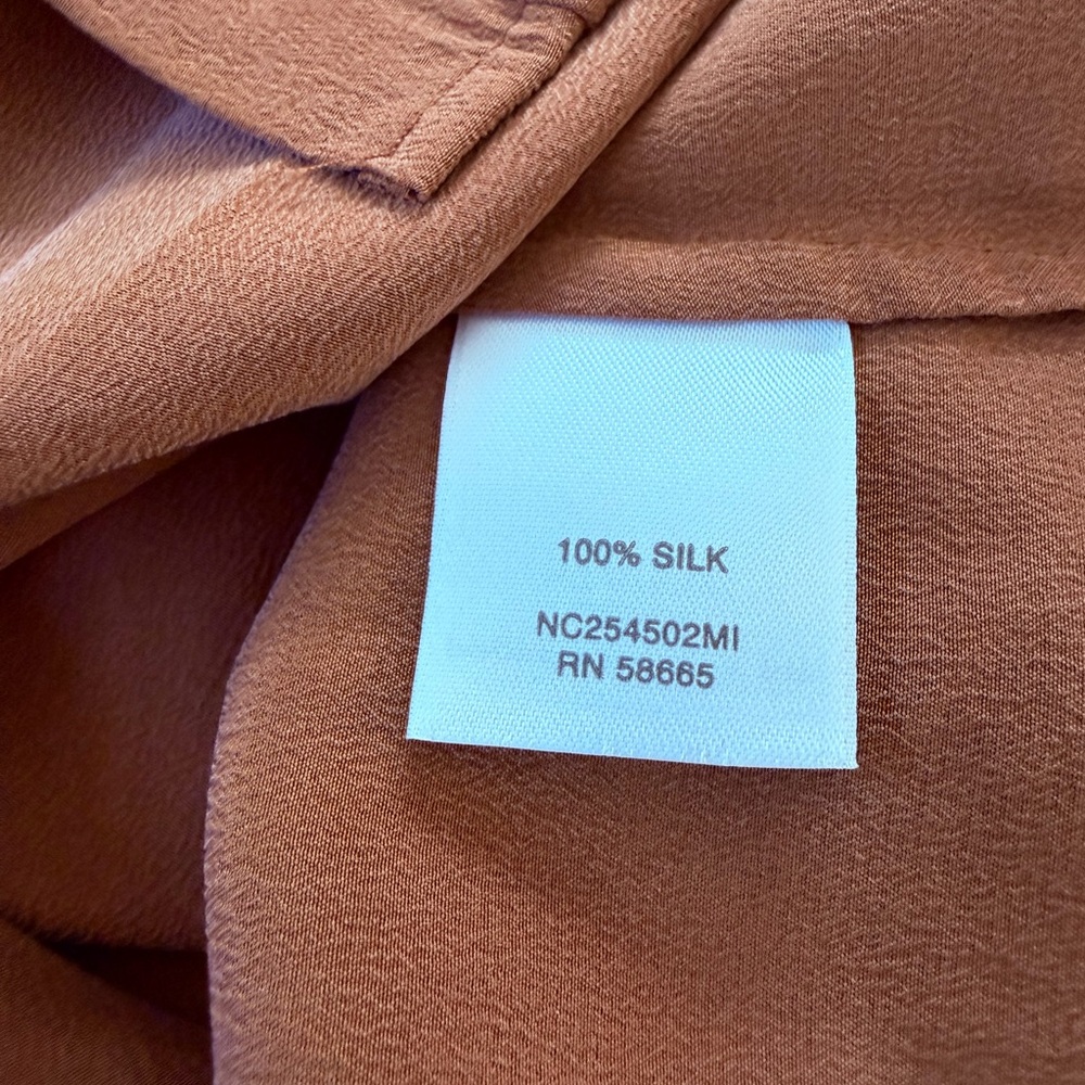 Nordstrom Brown Silk Blouse - Picture 5 of 5